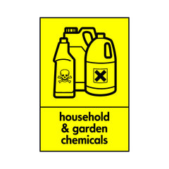 Household & Garden Chemicals (Symbol Top) - Portrait Sign HHW013 HHW PT1