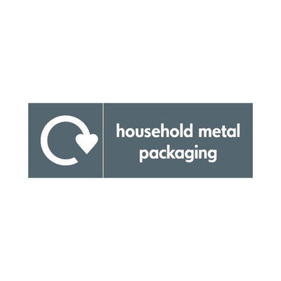 Household Metal Packaging Recycling - Landscape Sign MR006 MR LN3