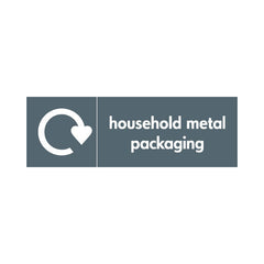 Household Metal Packaging Recycling - Landscape Sign MR006 MR LN3