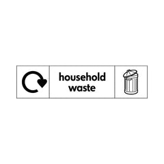 Household Waste Recycling & Icon - Landscape Sign HW003 HW LN3