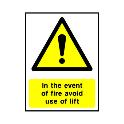 In The Event Of Fire Avoid Use Of Lift - Portrait Sign LS013 LS PT1