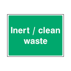 Inert Clean Waste - Landscape Sign - LN1 CN113 CN