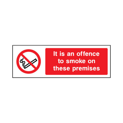 It Is An Offence To Smoke On These Premises - Landscape Sign SP036 SP LN3