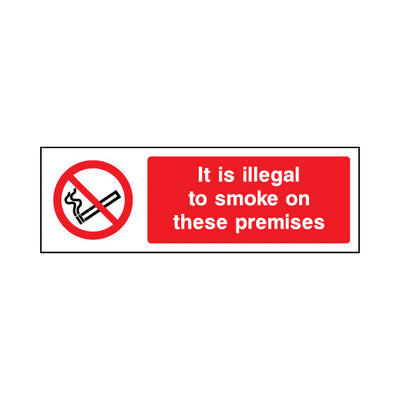 It Is Illegal To Smoke On These Premises - Landscape Sign SP032 SP LN3