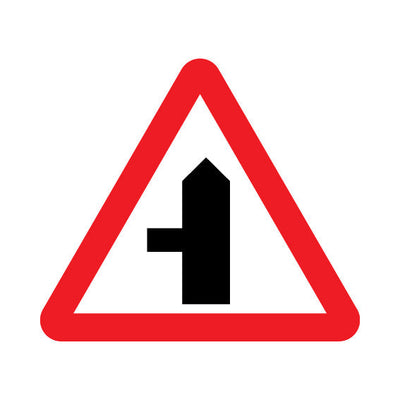 Junction On Left Ahead - Landscape Sign UKT030 UKT LN1