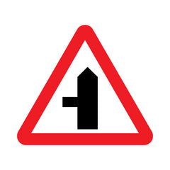 Junction On Left Ahead - Landscape Sign UKT030 UKT LN1