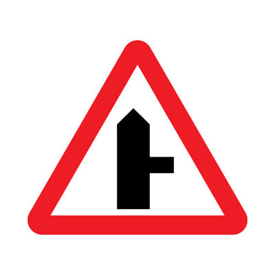 Junction On Right Ahead - Landscape Sign UKT029 UKT LN1