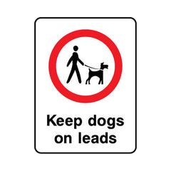 Keep Dogs On Leads - Portrait Sign PP021 PP PT1