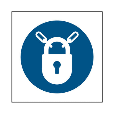 Keep Door Locked (padlock) - Square Sign MM007 MP SQ1