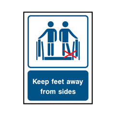 Keep Feet Away From Sides - Portrait Sign LS019 LS PT1