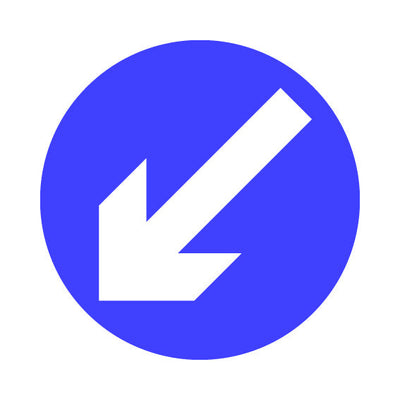 Keep Left (traffic) - Square Sign RRTS001 RRT SQ1