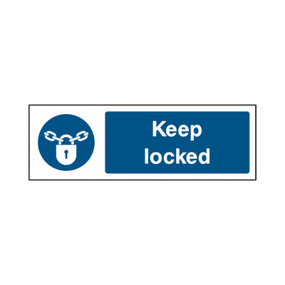 Keep Locked - Landscape Sign v2 MG012 MG LN3