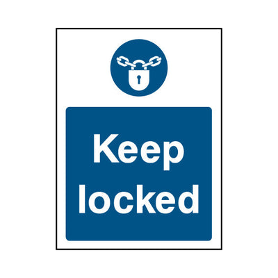 Keep Locked - Portrait Sign MG036 MG PT1
