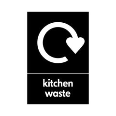 Kitchen Waste Recycling - Portrait Sign HOR016 HOR PT1