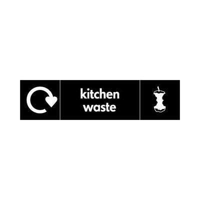 Kitchen Waste Recycling & Icon - Landscape Sign HOR012 HOR LN3