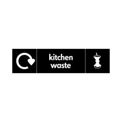 Kitchen Waste Recycling & Icon - Landscape Sign HOR012 HOR LN3