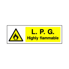 L.P.G. - Highly Flammable - Landscape Sign - LN3 CD041 CD
