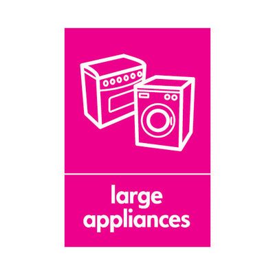Large Appliances Alternative Disposal - Portrait Sign ER017 ER PT1