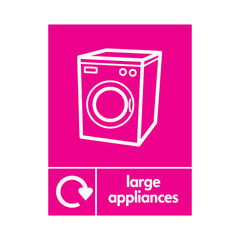 Large Appliances Recycling Icon V1 - Portrait Sign ER054 ER PT1