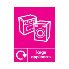 Large Appliances Recycling Icon V2 - Portrait Sign ER055 ER PT1