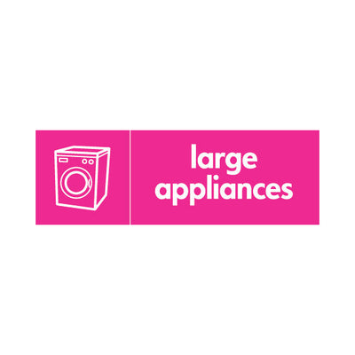 Large Appliances (v1) & Icon - Landscape Sign ER082 ER LN3