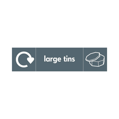 Large Tins Recycling & Icon - Landscape Sign MR030 MR LN3
