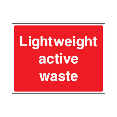 Lightweight Active Waste - Landscape Sign - LN1 CN111 CN