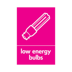 Low Energy Bulbs Disposal - Portrait Sign ER018 ER PT1
