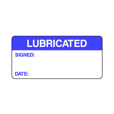 Lubricated - Signed & Date - Sticker Sheet QCS046 QCS ST1