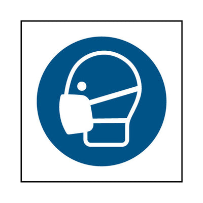Masks Must Be Worn - Face Mask Icon - Square Sign PPE053 PPE SQ1
