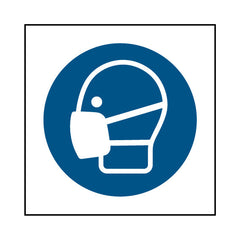 Masks Must Be Worn - Face Mask Icon - Square Sign PPE053 PPE SQ1