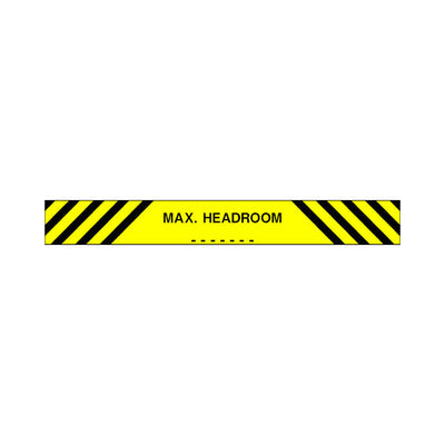 Max. Head Room - Landscape Sign P018 PA LN3