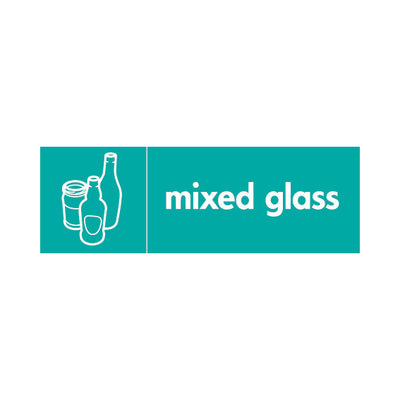 Mixed Glass (Icon Left) - Landscape Sign GR018 GR LN3