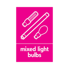 Mixed Light Bulbs Disposal - Portrait Sign ER019 ER PT1