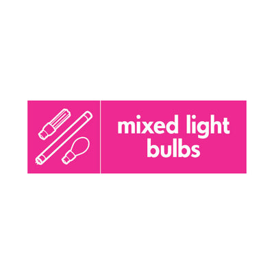 Mixed Light Bulbs & Icon - Landscape Sign ER085 ER LN3