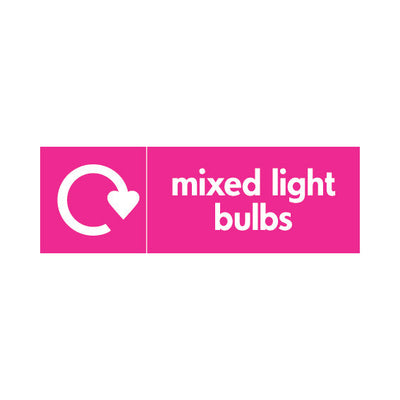 Mixed Light Bulbs Recycling - Landscape Sign ER072 ER LN3
