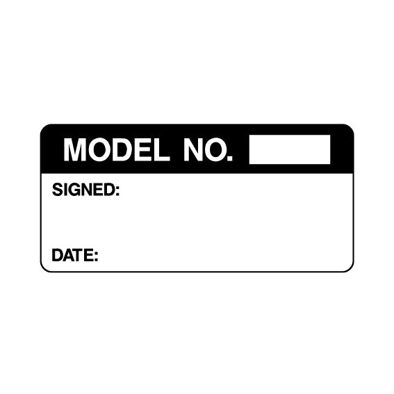 Model No. - Signed & Date - Quality Control Stickers | Sticker Sheet ...