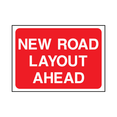 New Road Layout Ahead - Landscape Sign v2 TRTW011 TRTW LN1