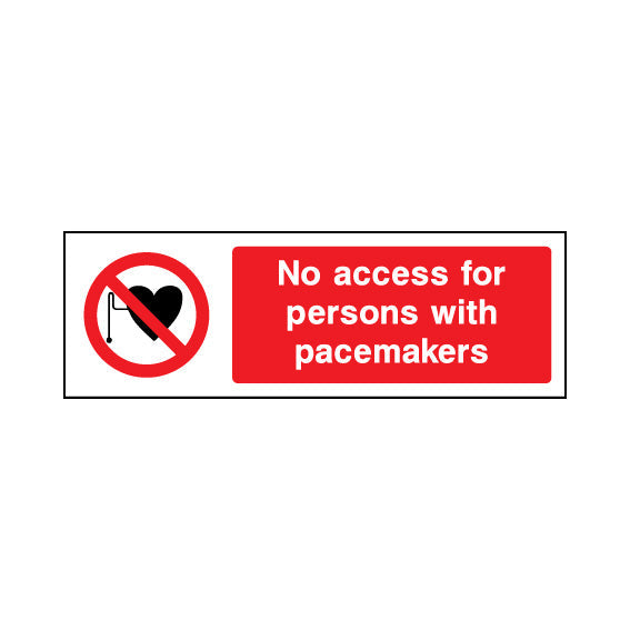 No Access For Persons With Pacemakers - Access Restricted Sign | UK ...