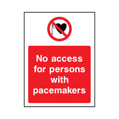 No Access For Persons With Pacemakers v2 - Portrait Sign - PT1 AR040 AR