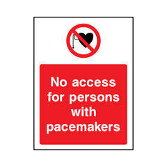 No Access For Persons With Pacemakers v2 - Portrait Sign - PT1 AR040 AR