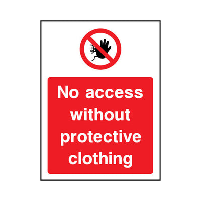 No Access Without Protective Clothing v2 - Portrait Sign - PT1 AR028 AR