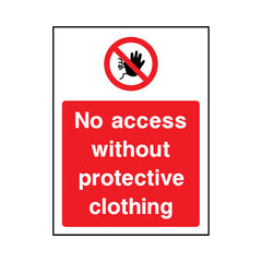 No Access Without Protective Clothing v2 - Portrait Sign - PT1 AR028 AR