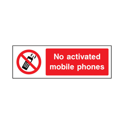 No Activated Mobile Phones - Landscape Sign GP014 GP LN3