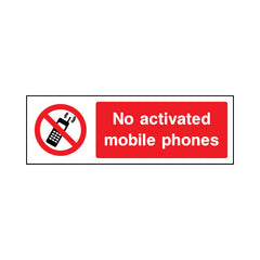 No Activated Mobile Phones - Landscape Sign GP014 GP LN3