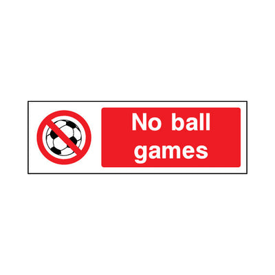 No Ball Games - Landscape Sign GP020 GP LN3