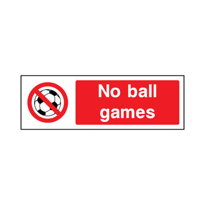 No Ball Games - Landscape Sign v2 PP032 PP LN3