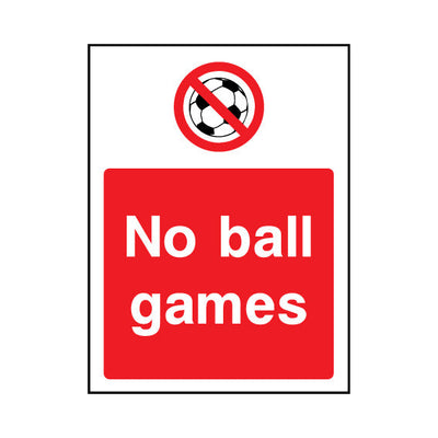 No Ball Games - Portrait Sign GP083 GP PT1