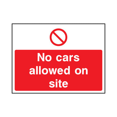 No Cars Allowed On Site - Landscape Sign - LN1 CN083 CN