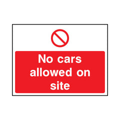 No Cars Allowed On Site - Landscape Sign - LN1 CN083 CN
